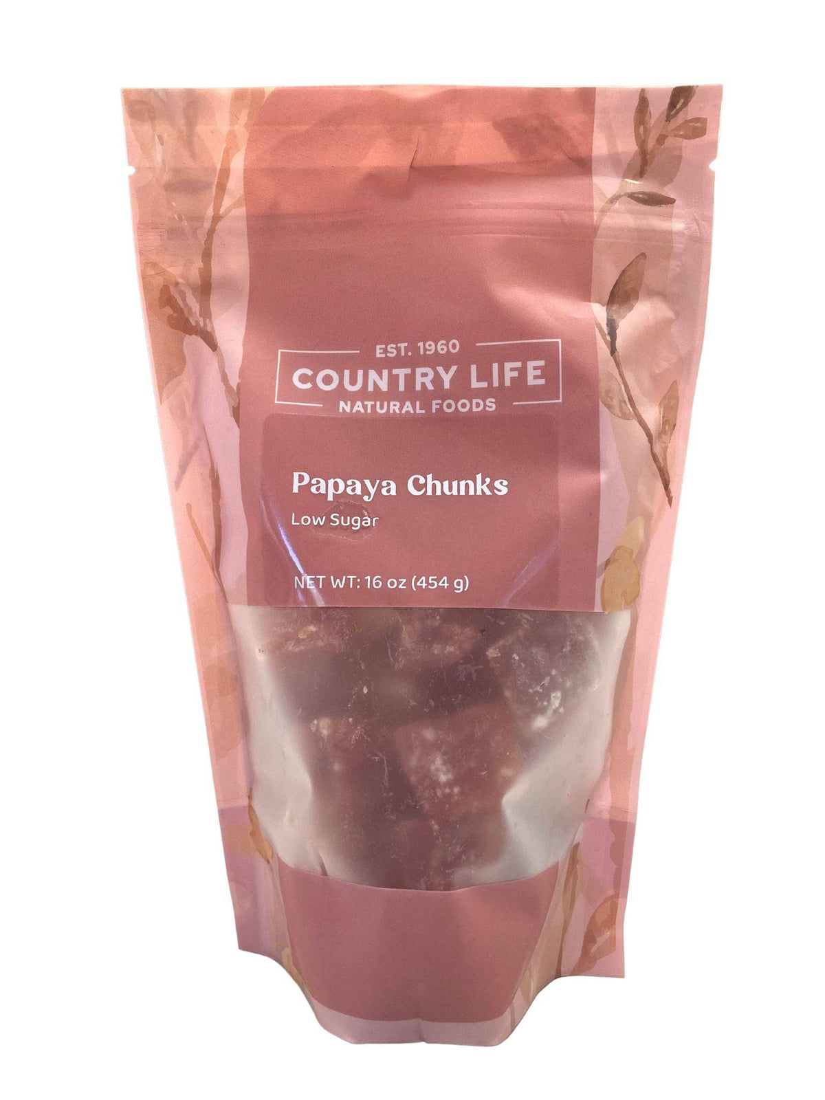 Papaya Chunks, Low Sugar, Dried Fruit - Country Life Natural Foods