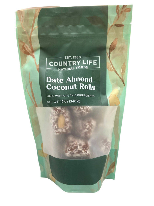 Date Coconut Roll, Almond, Organic, Dried Fruit - Country Life Natural Foods