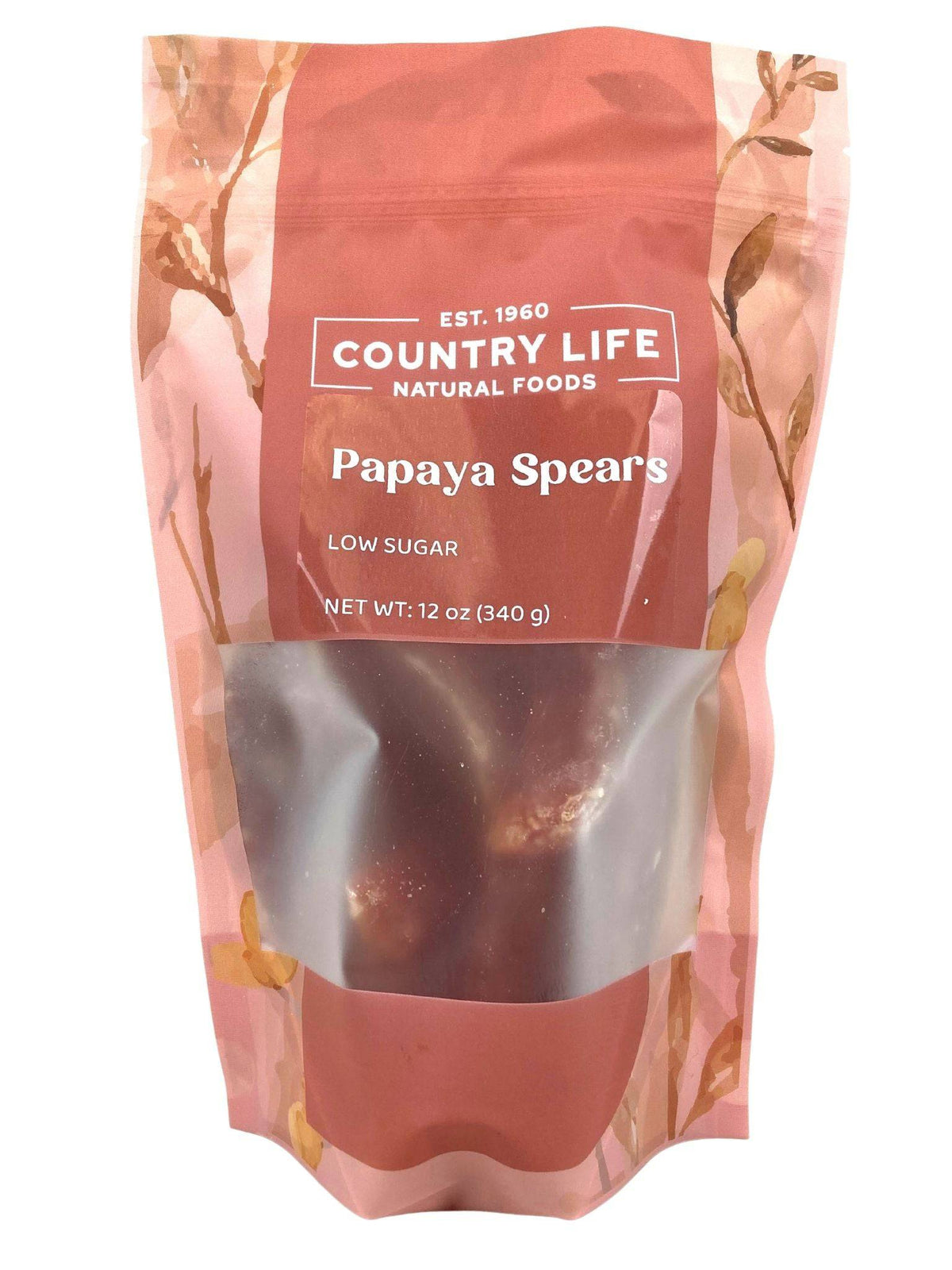 Papaya Spears, Low Sugar, Dried Fruit - Country Life Natural Foods