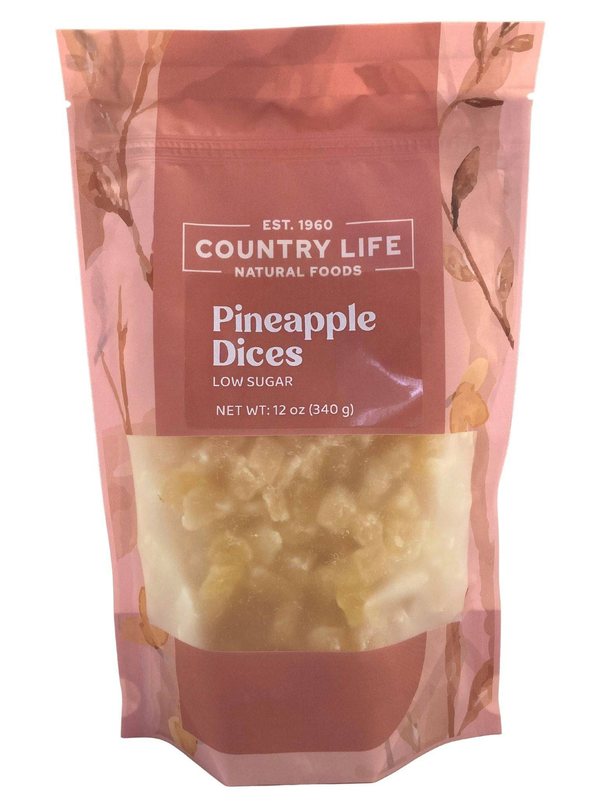 Pineapple Dices, Low Sugar, Dried Fruit - Country Life Natural Foods