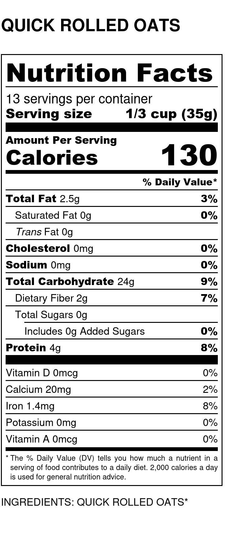 Oats, Quick Rolled, Organic, Oats - Country Life Natural Foods