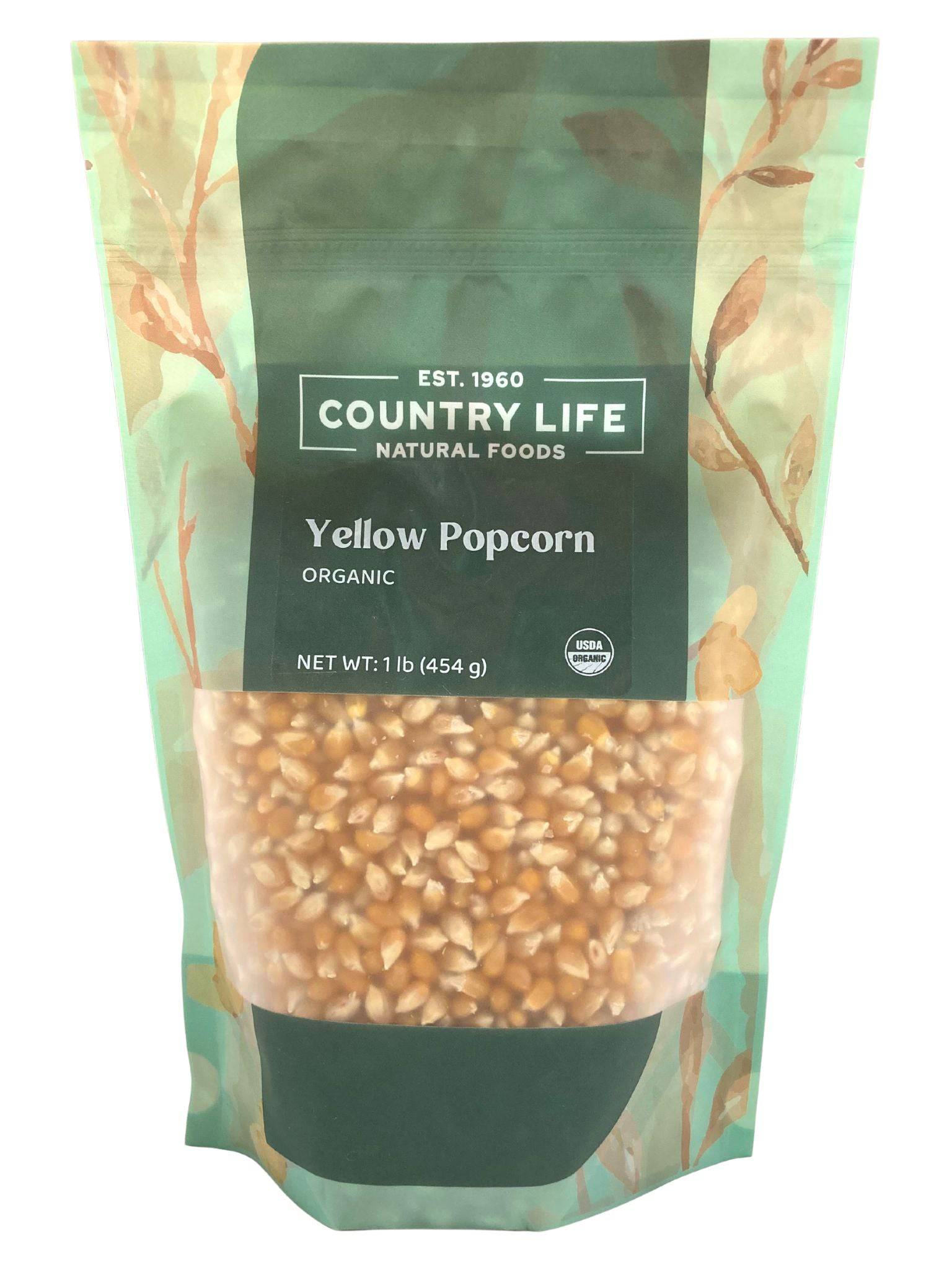 Popcorn, Yellow, Organic, Grains - Country Life Natural Foods