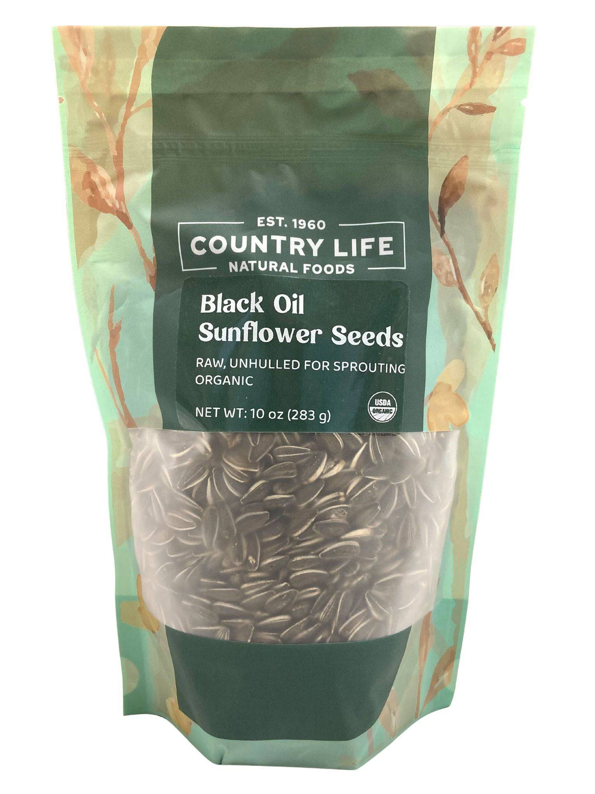 Sunflower Seeds, Black Oil, Unhulled For Sprouting, Organic, Seeds - Country Life Natural Foods