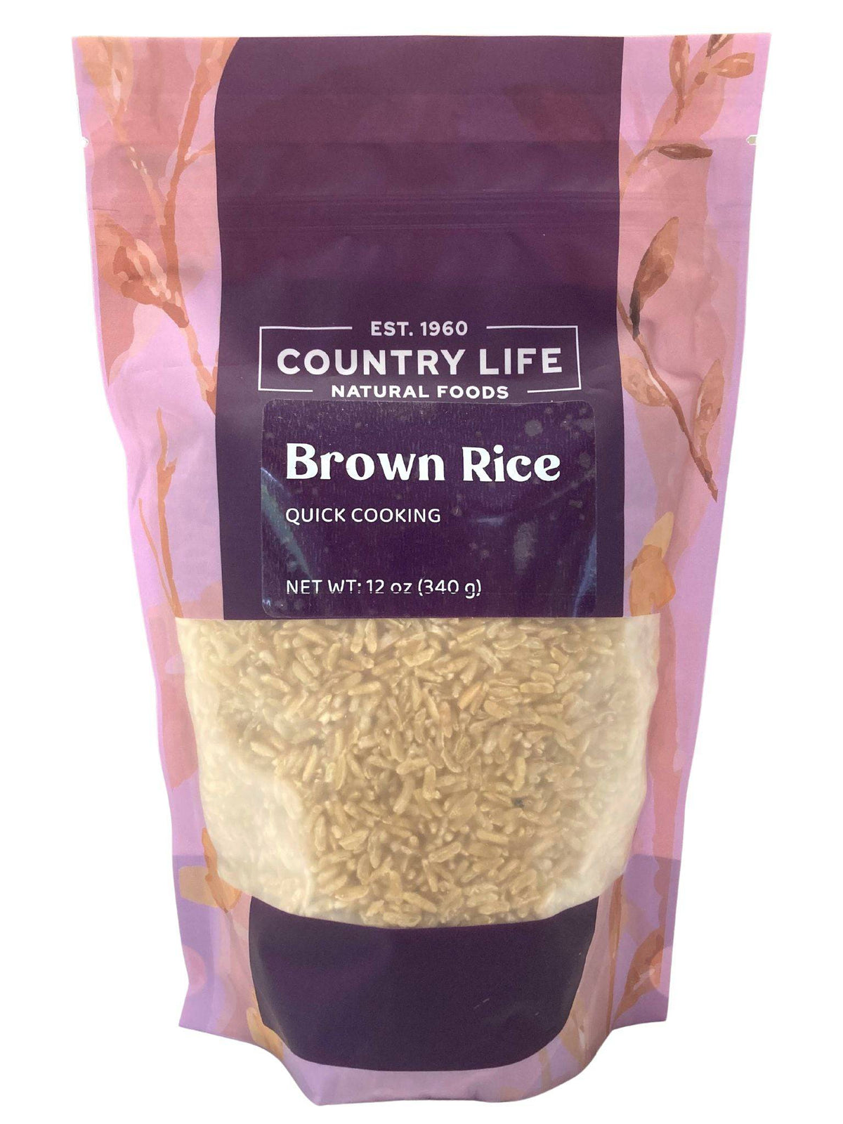 Quick Cooking Rice, Brown, 8 Min, Rice - Country Life Natural Foods