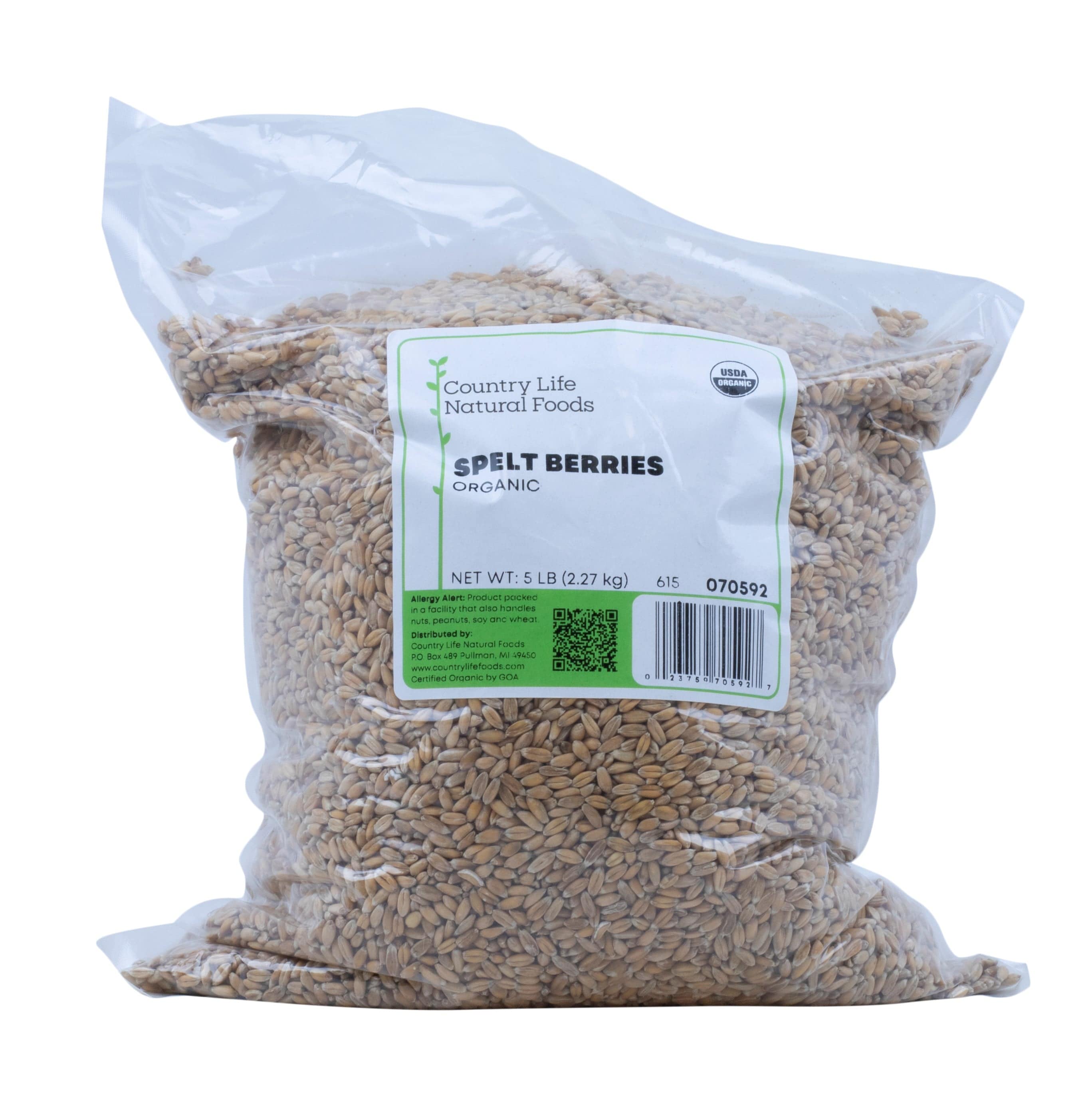 Spelt Berries, Organic, Grains - Country Life Natural Foods
