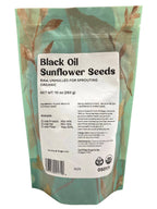 Sunflower Seeds, Black Oil, Unhulled For Sprouting, Organic, Seeds - Country Life Natural Foods