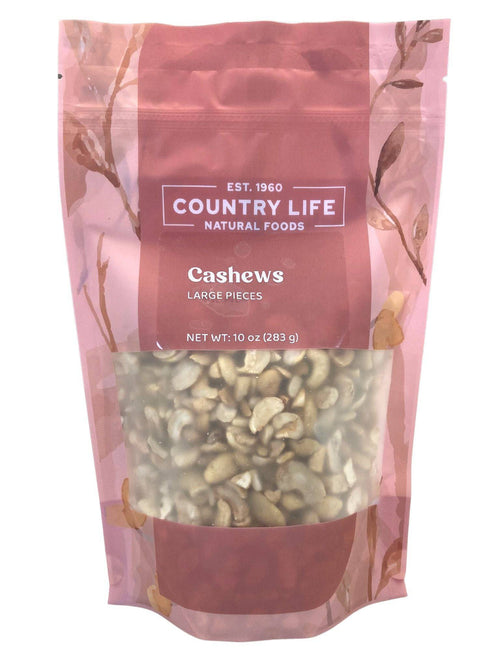 Cashews, Large Pieces, Nuts - Country Life Natural Foods