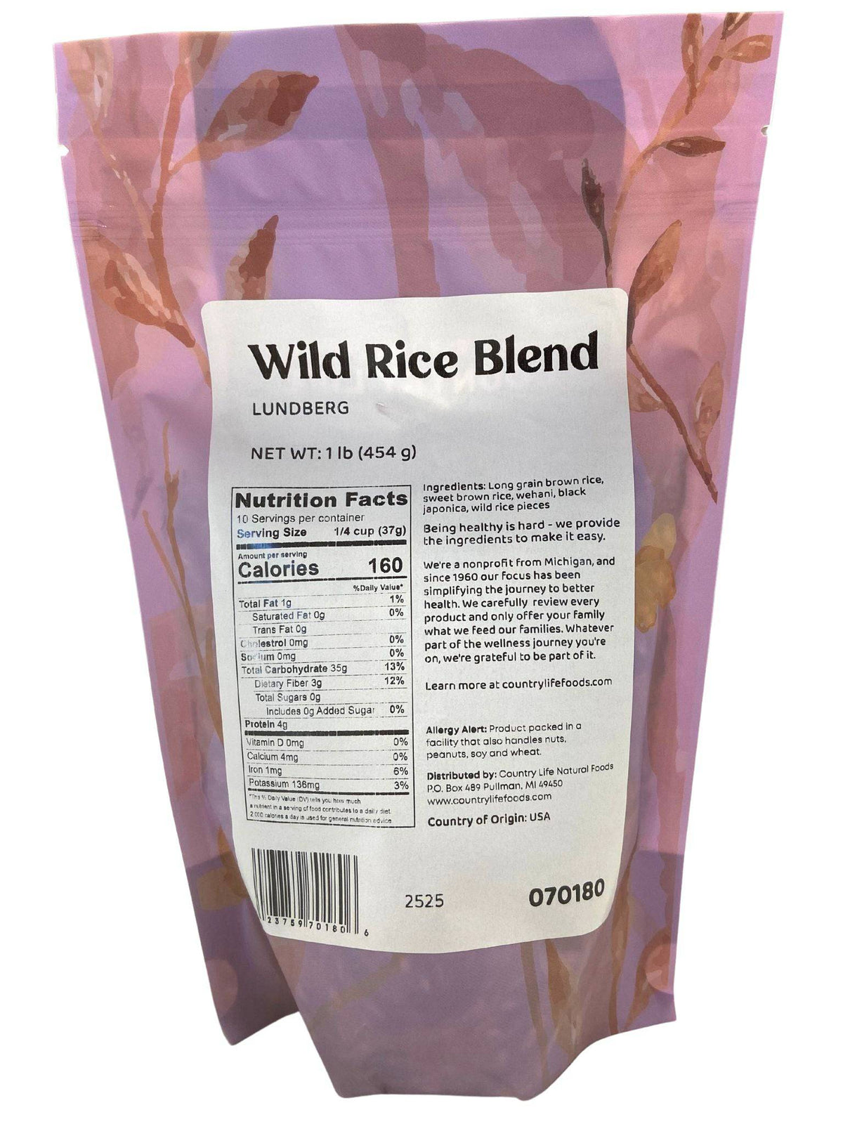 Wild Rice Blend, Lundberg, Rice - Country Life Natural Foods