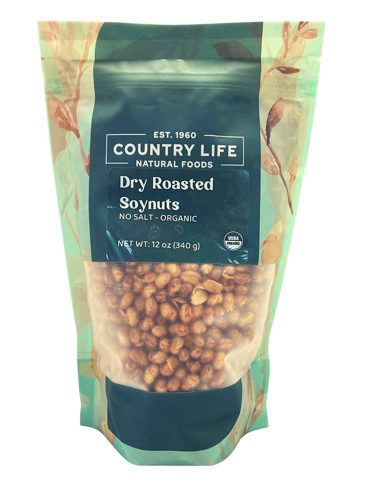 Soynuts, Dry Roasted, Organic, No Salt, Savory Snacks - Country Life Natural Foods
