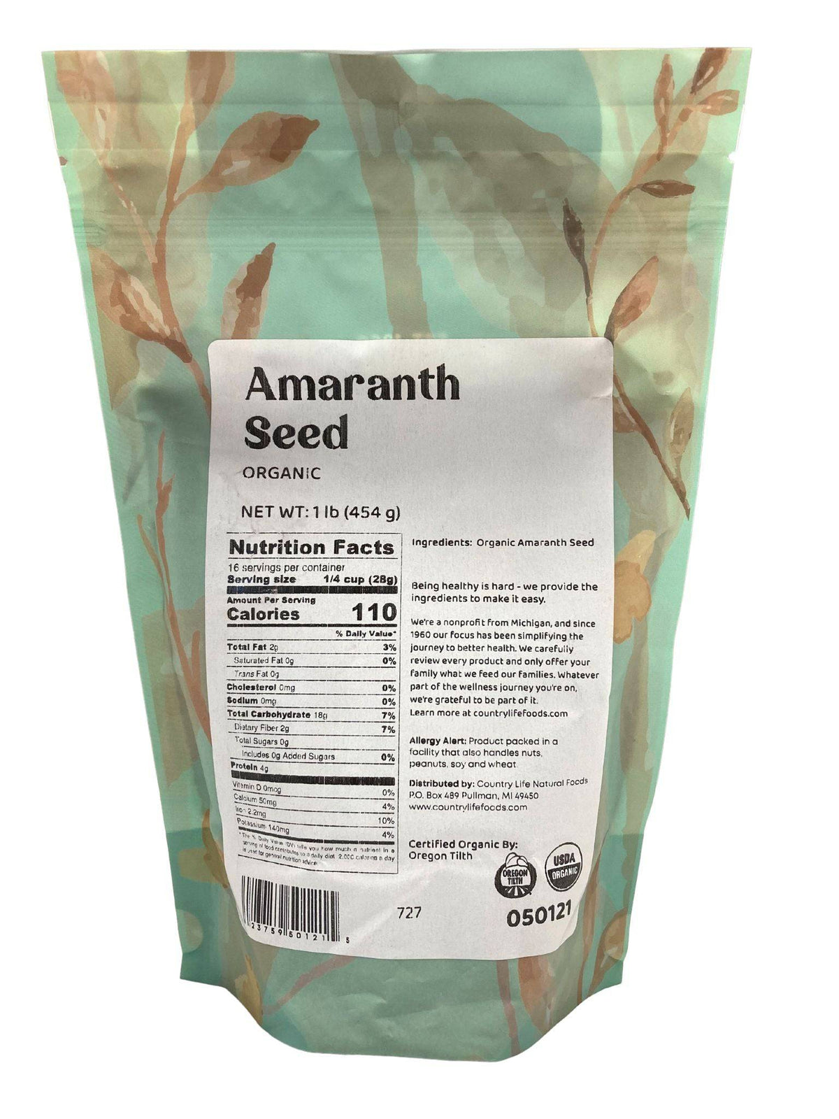 Amaranth Seed, Organic, Seeds - Country Life Natural Foods