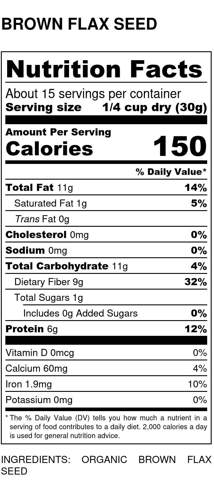 Flax Seeds, Brown, Organic, Seeds - Country Life Natural Foods