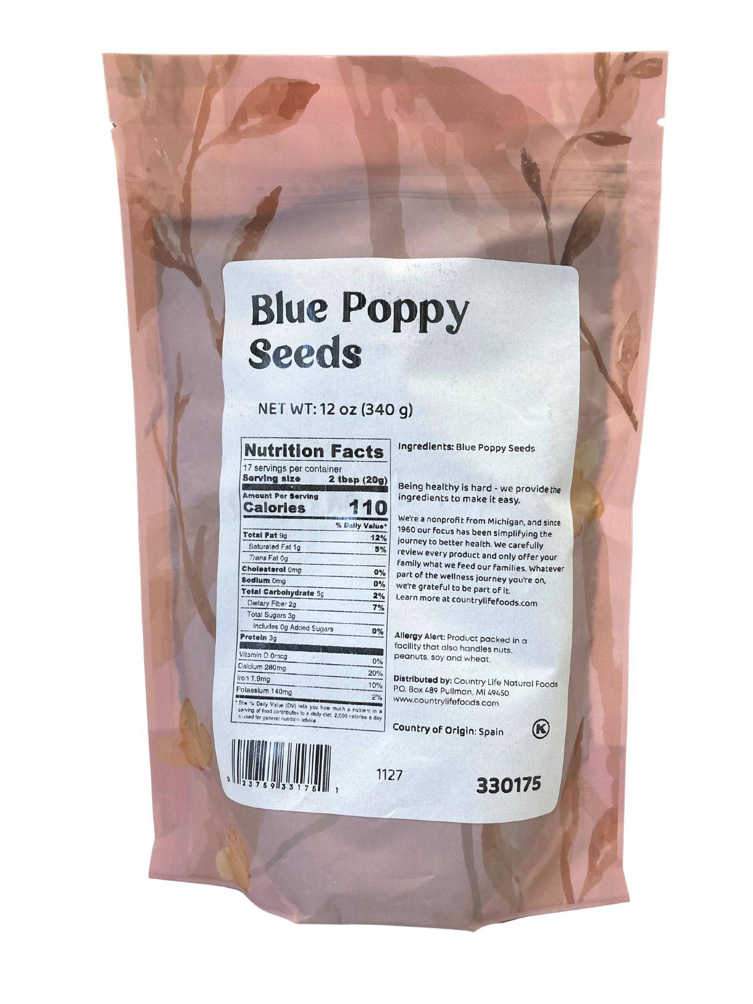 Poppy Seeds, Blue, Seeds - Country Life Natural Foods