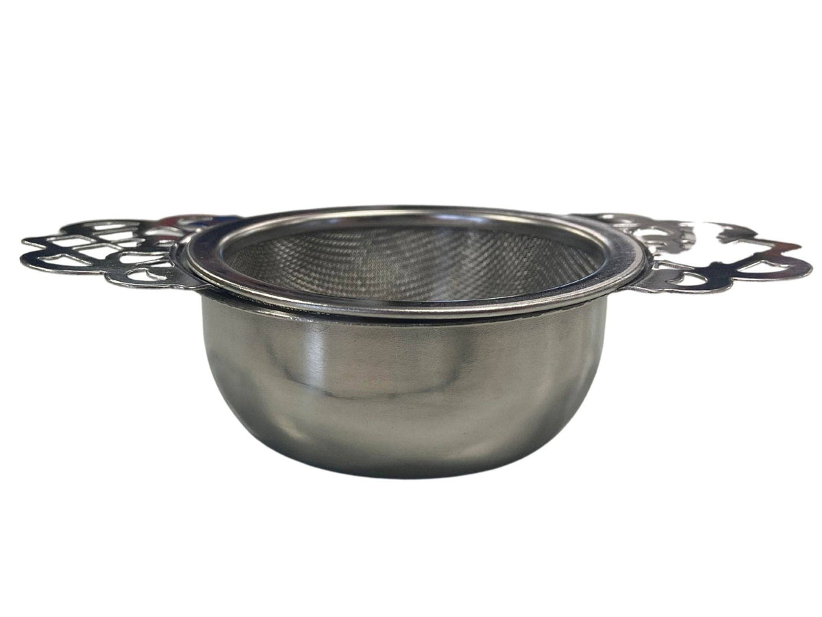 Mesh Tea Strainer With Drip Bowl, Tea & Infusions - Country Life Natural Foods