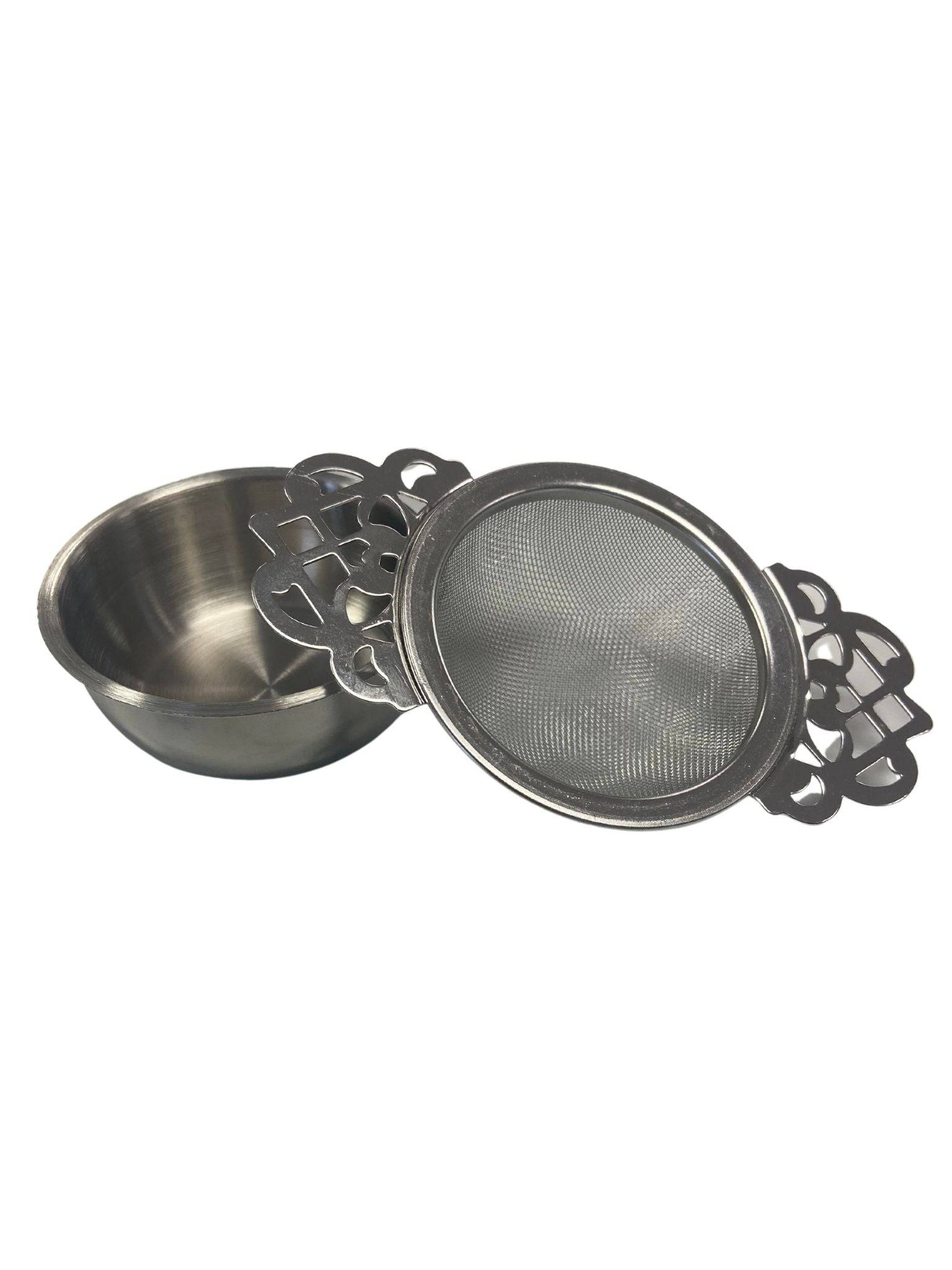 Mesh Tea Strainer With Drip Bowl, Tea & Infusions - Country Life Natural Foods