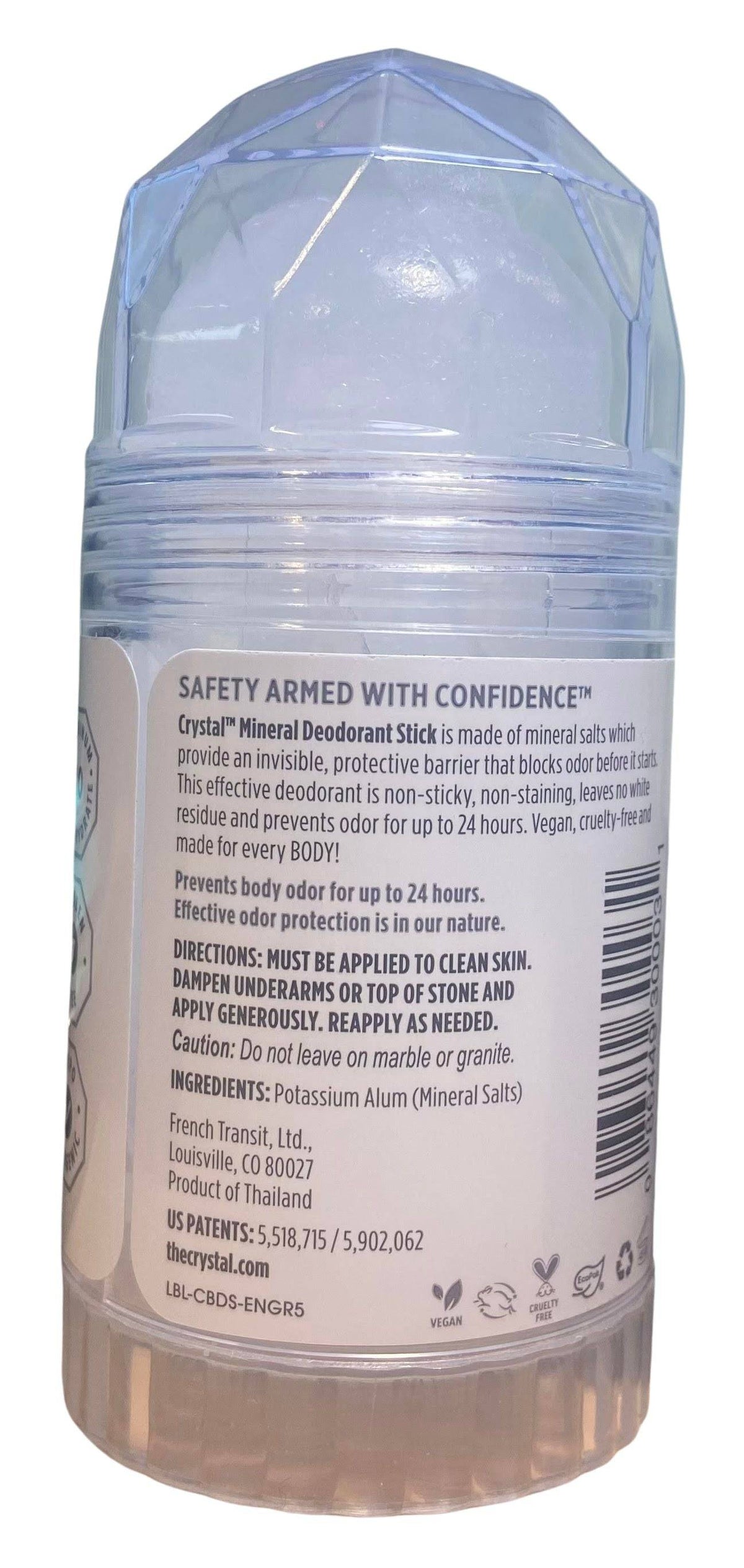 Crystal Deodorant, Stick, Unscented, Health & Beauty - Country Life Natural Foods