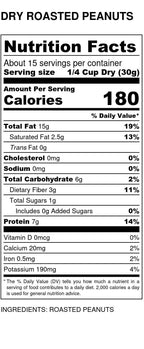 Peanuts, 1/2s Dry Roasted, No Salt, Nuts - Country Life Natural Foods