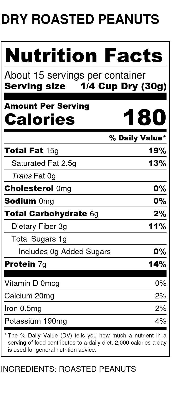 Peanuts, 1/2s Dry Roasted, No Salt, Nuts - Country Life Natural Foods
