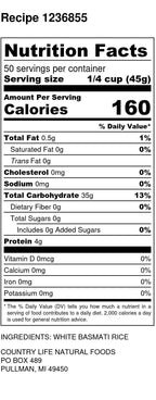 Basmati Rice, White, Lundberg, Rice - Country Life Natural Foods