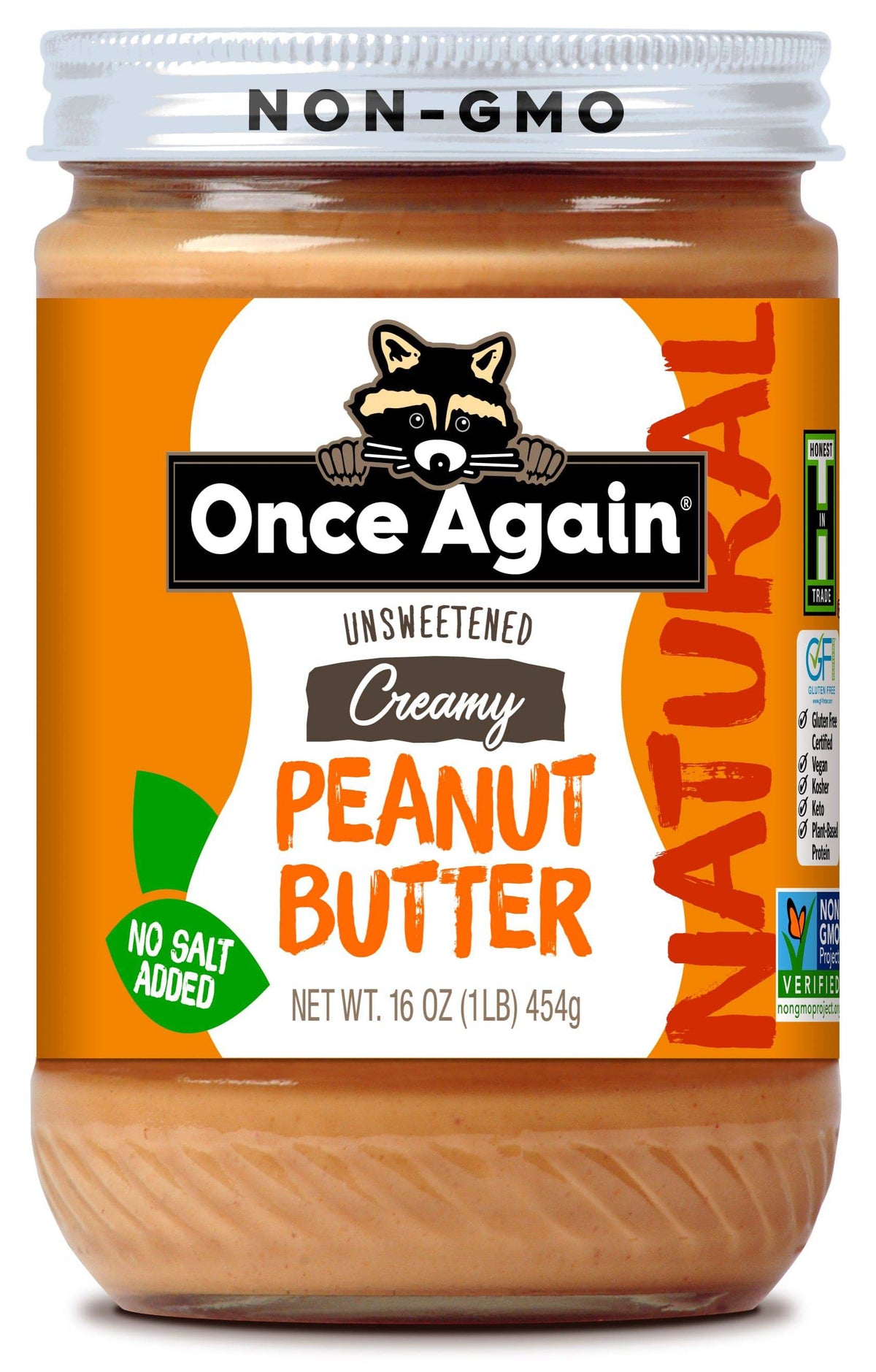 Peanut Butter, Creamy, No Salt, Nut & Seed Butters - Country Life Natural Foods