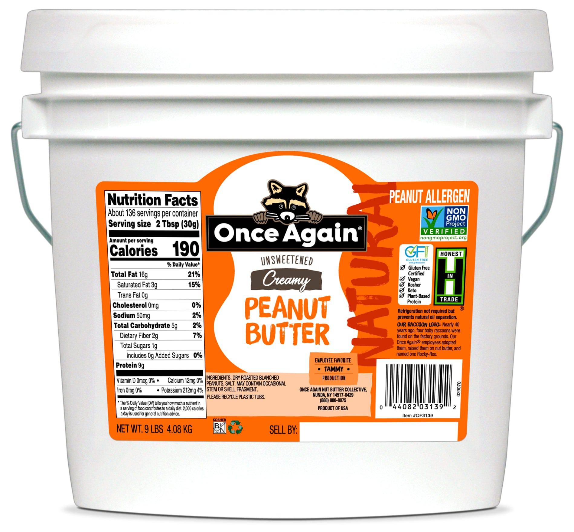 Peanut Butter, Creamy, Nut & Seed Butters - Country Life Natural Foods