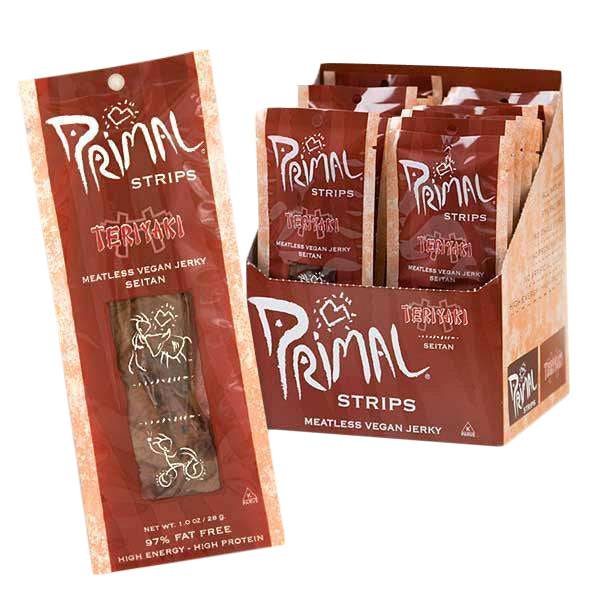 Jerky, Teriyaki, Vegan, Primal Strips, Meat Substitutes - Country Life Natural Foods